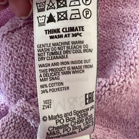 M&S | Size 14 XL Cool Pink Sweater | Textured Knit | Puff Sleeve | Soft - Picture 8 of 15